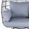 Flash Furniture Zola Gray Oversized Wicker Egg Swivel Lounge Chair w/4 Cushions SB-C-335-GY-GY-GG - alternate 3